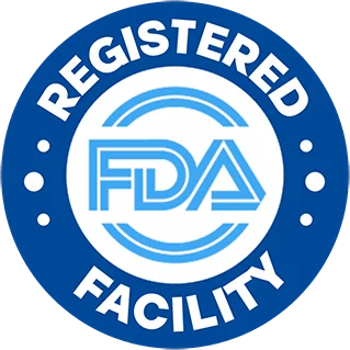 FDA registered facility badge