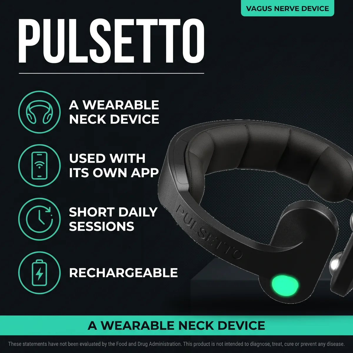 Pulsetto is a wearable vagus nerve neck device