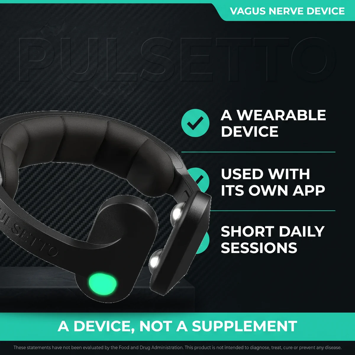 Why Pulsetto: a wearable device, not a supplement