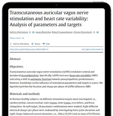Research paper on transcutaneous auricular vagus nerve stimulation and heart-rate variability