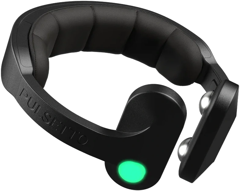 Pulsetto vagus nerve device with green indicator light